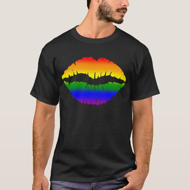 Pride Rainbow Lips T-Shirt (Front)