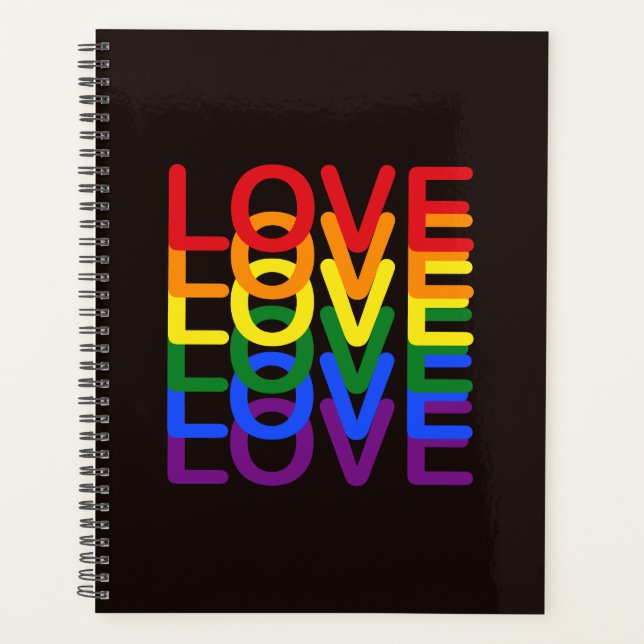 Pride Rainbow Love Planner (Front)