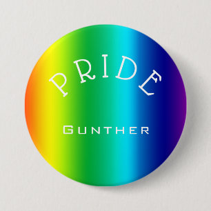 PRIDE Rainbow Multicolor Personalised Badge