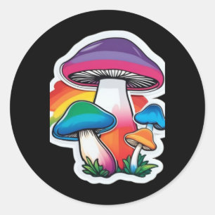 Pride Rainbow Mushroom Sticker Cute Kawaii Nature