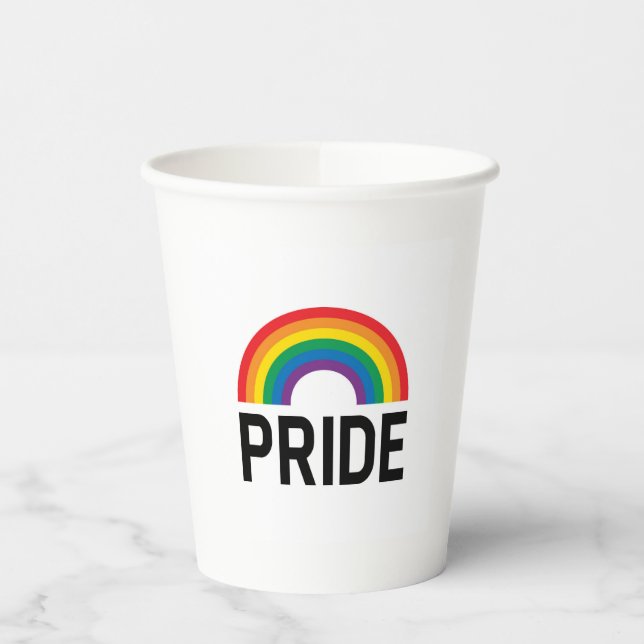Pride Rainbow Paper Cups (Left)