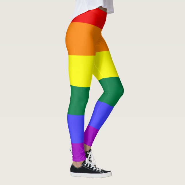 Pride rainbow print cool Leggings (Right)