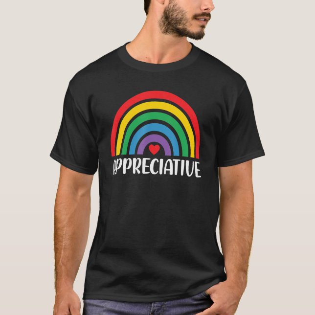 Pride Rainbow  Rainbow  for Women Appreciative T-Shirt (Front)