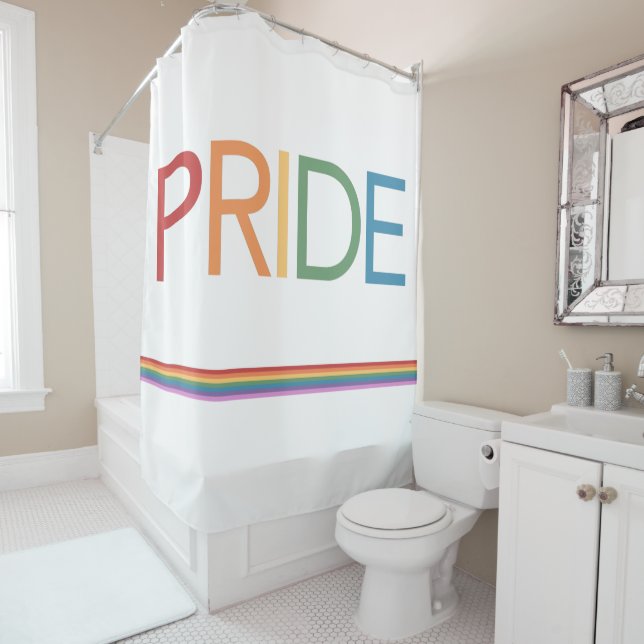 PRIDE Rainbow Shower Curtain (In Situ)