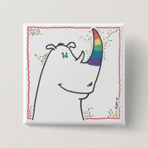 Pride Rhino Button