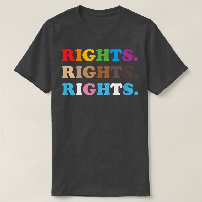 Pride Rights BLM Rights LGBT Rights Equality Pride T-Shirt (Design Front)