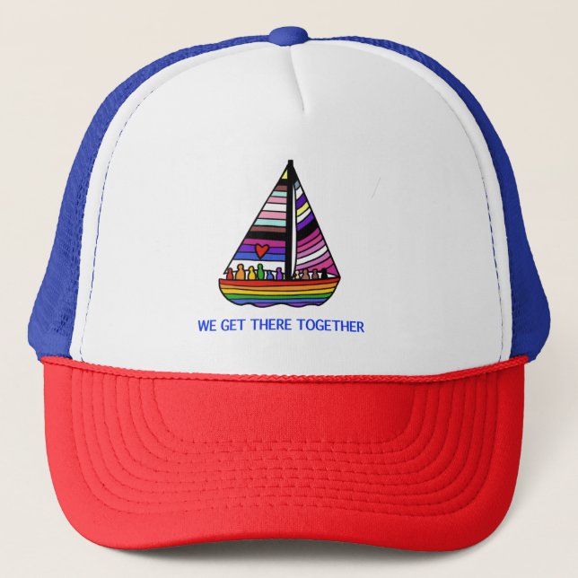 PRIDE sailing  Trucker Hat (Front)