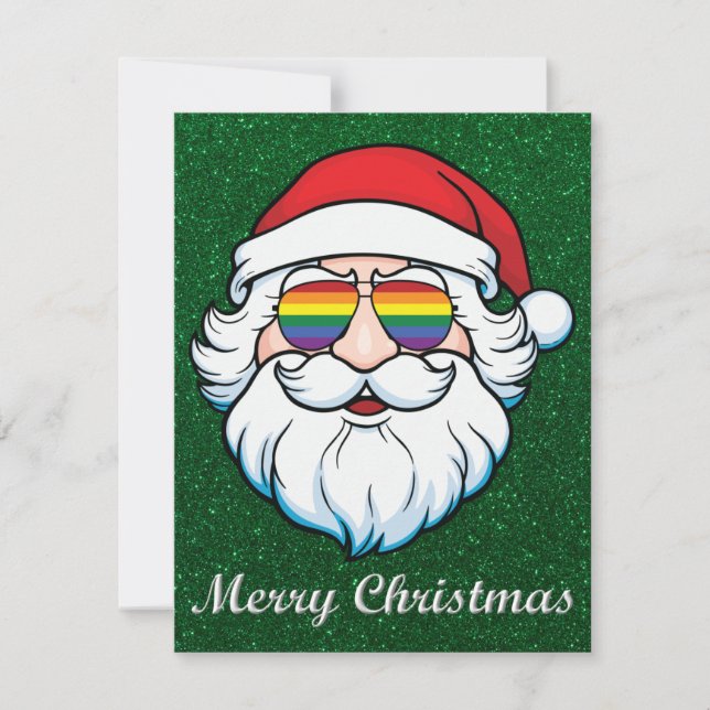 Pride Santa Christmas Greeting Card (Front)