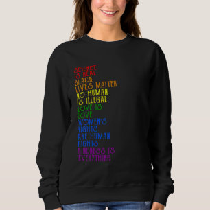 Pride Science Is Real BLM Love Is Love Funny LGBT  Sweatshirt