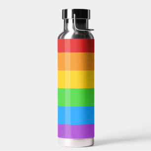 Pride Shield: Rainbow Flag Water Bottle