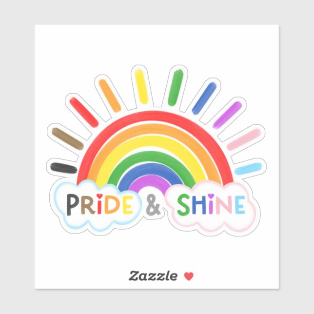 Pride & Shine LGBTQ+ Rainbow Sunrise Happy (Sheet)