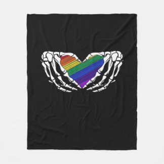Pride - Skeleton Hands Holding Heart Classic Fleece Blanket