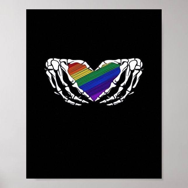 Pride - Skeleton Hands Holding Heart Classic Poster (Front)
