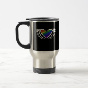 Pride - Skeleton Hands Holding Heart Classic Travel Mug