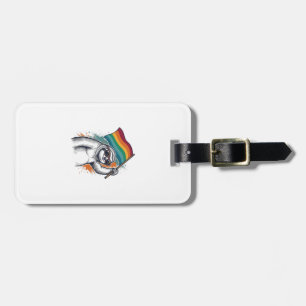 Pride Sloth Vintage Engraving T-Shirt Design_1 Luggage Tag