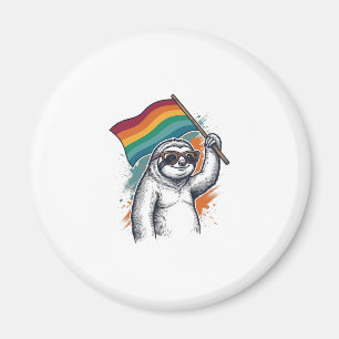 Pride Sloth Vintage Engraving T-Shirt Design_1 Magnet