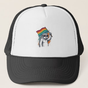 Pride Sloth Vintage Engraving T-Shirt Design_1 Trucker Hat
