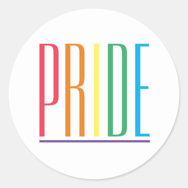 PRIDE Small Round Stickers (Front)