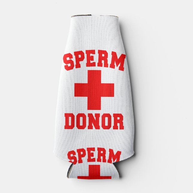 PRIDE SPERM DONOR DISPENSER FUNNY HALLOWEEN COSTUM BOTTLE COOLER (Front)