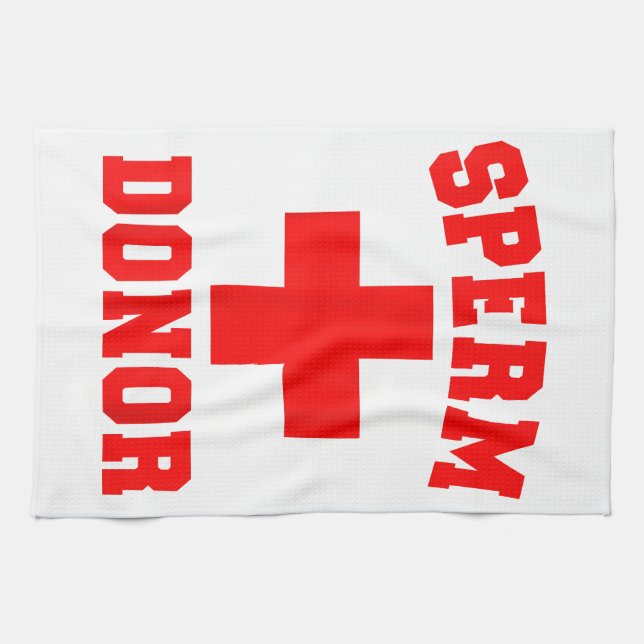 PRIDE SPERM DONOR DISPENSER FUNNY HALLOWEEN COSTUM TEA TOWEL (Horizontal)