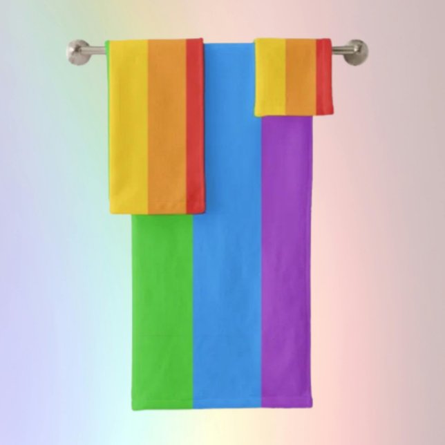 Pride Splash: Rainbow Flag Bath Towel Set (Creator Uploaded)