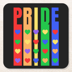 Pride Square Paper Coaster