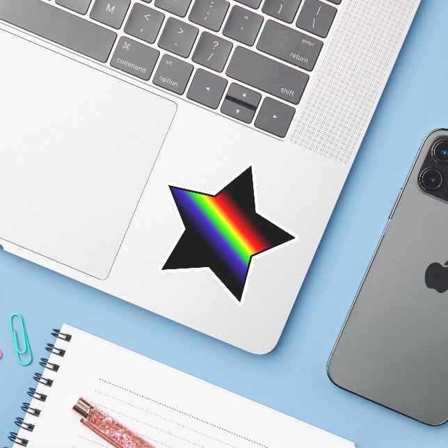 Pride Star Sticker (Laptop w/ iPhone)