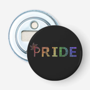 Pride Sticker - Rainbow Text Bottle Opener