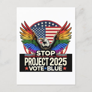 Pride - Stop Project 2025 - Vote Blue Postcard