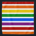 Pride Strips Bandanna<br><div class="desc">Bright Rainbow Coloured Bandanna</div>