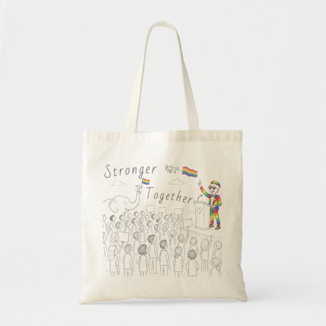 Pride Stronger Together Tote Bag (Front)