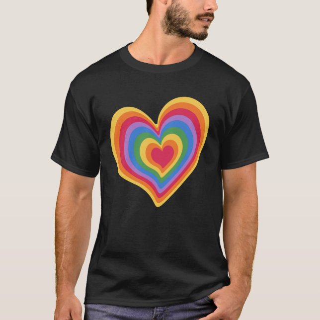 Pride Stuff  with rainbow love  12 T-Shirt (Front)