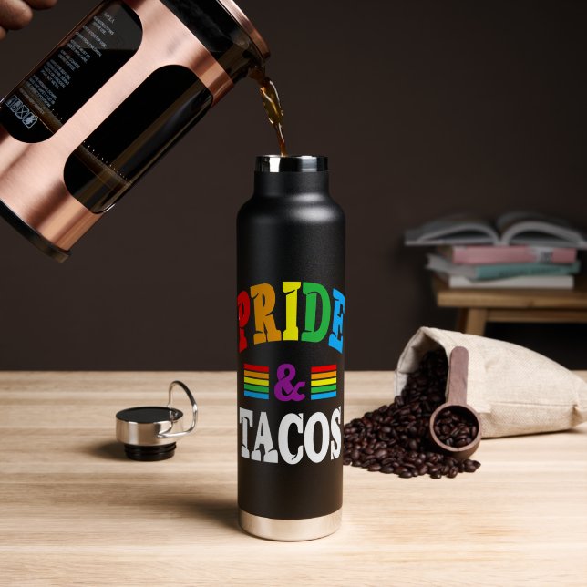 Pride Tacos Lgbt Water Bottle (Coffee (Rotated))