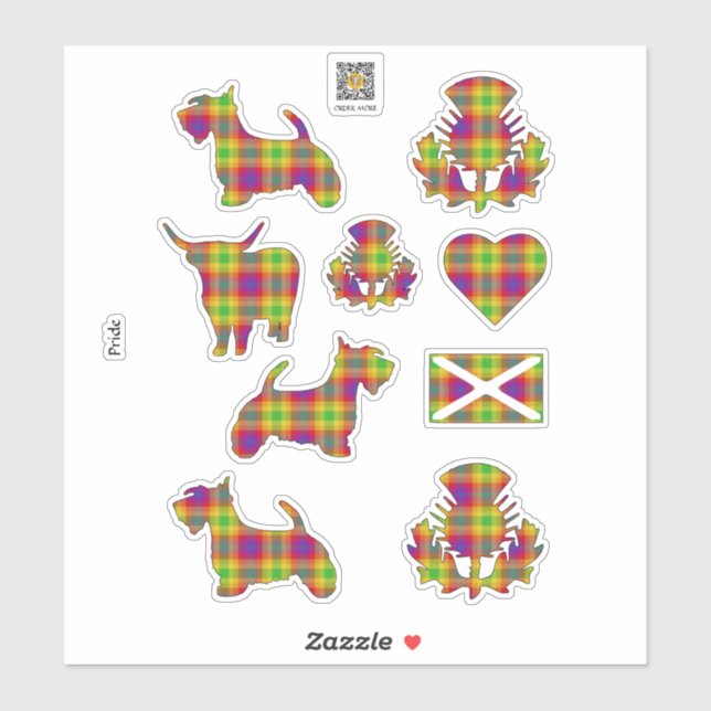 Pride Tartan Sticker (Sheet)