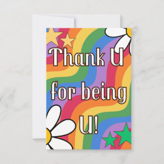 Pride Thank You Card / Rainbow Thank You Card