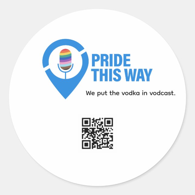 Pride this Way Icon Bottle Opener Classic Round Sticker (Front)