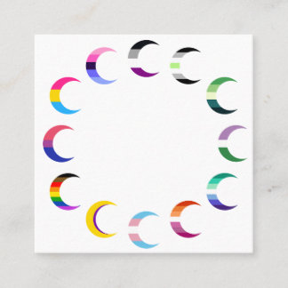 Pride Time Crescent Moon Design Calling Card