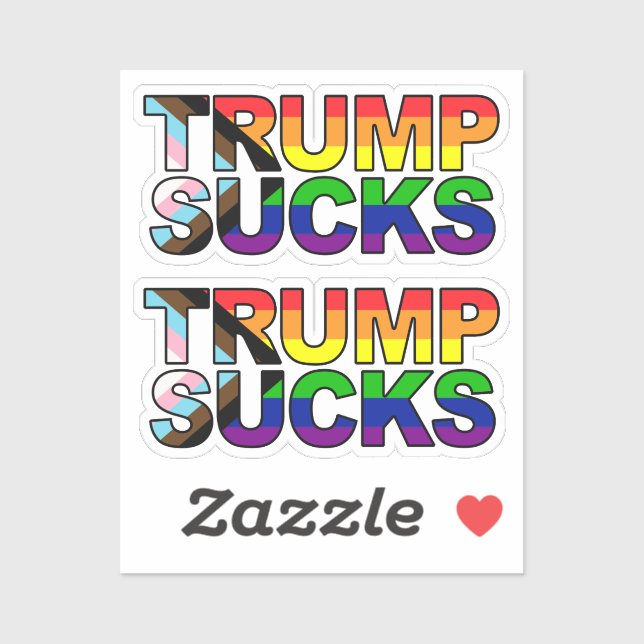 Pride "Trump Sucks" sticker (Sheet)