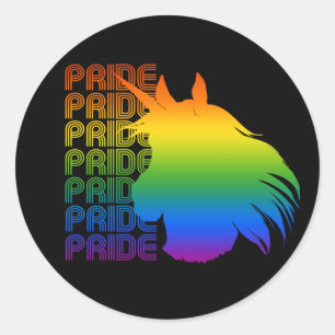Pride Unicorn T-Shirt Classic Round Sticker