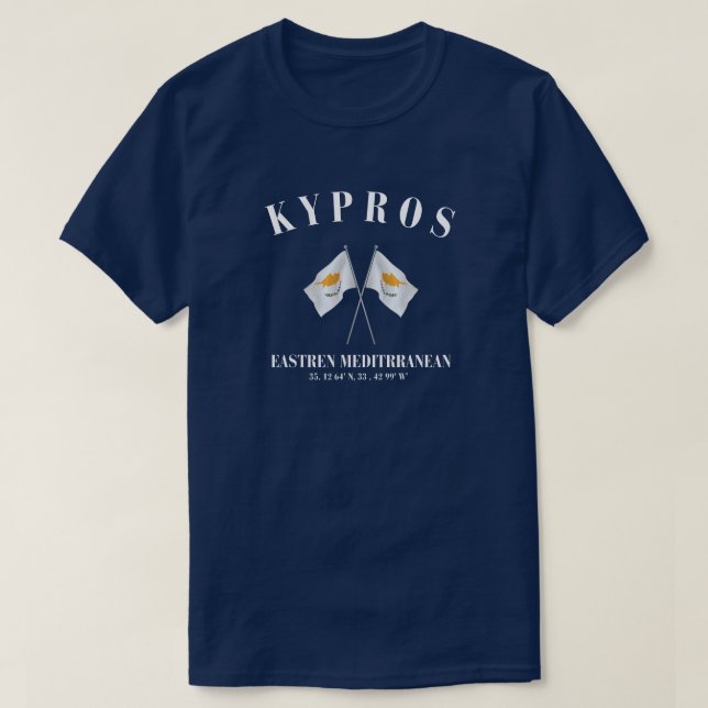 Pride Vibrant Cyprus Flag T-Shirt (Design Front)