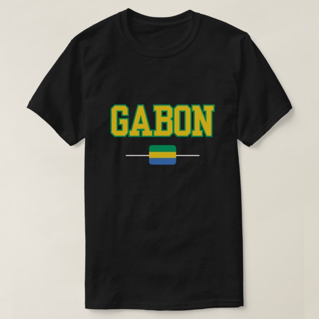 Pride Vibrant Gabon Flag T-Shirt  (Design Front)