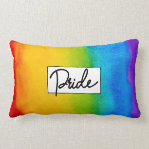 Pride Watercolor Style Lumbar Cushion