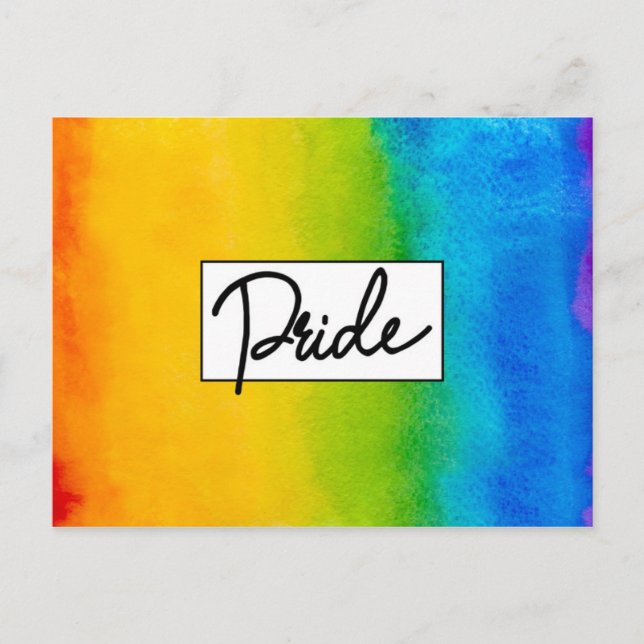 Pride Watercolor Style Postcard (Front)