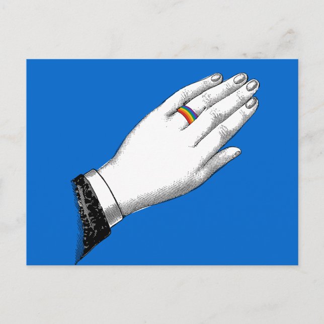 PRIDE WEDDING RING POSTCARD (Front)