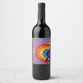 Pride Wine Bottle Wine Label