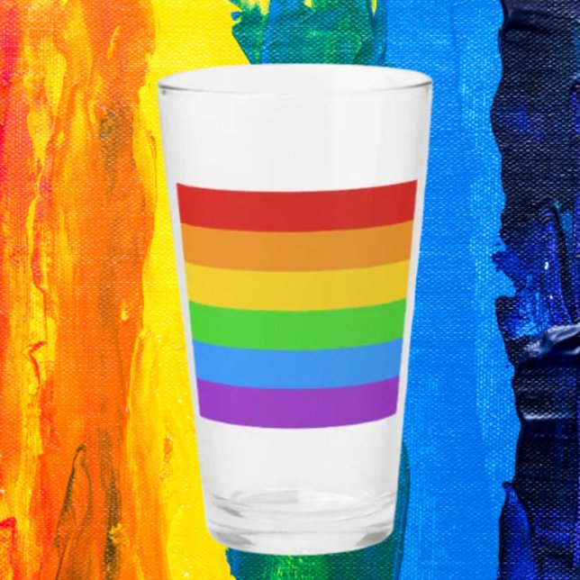 Prideful Cheers: Rainbow Flag Glass (Creator Uploaded)