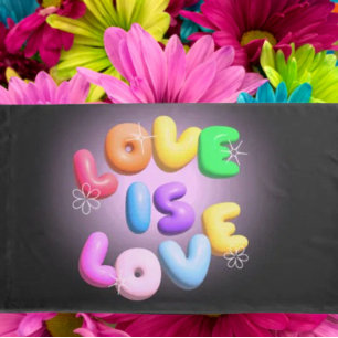Prideful Comfort: Love is Love 3D Rainbow King Pillowcase