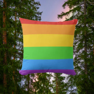 Prideful Lounge: Rainbow Flag  Cushion
