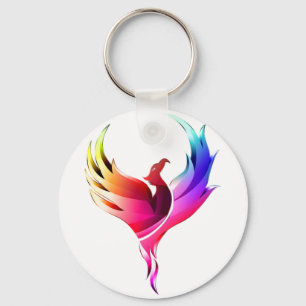 Prideful Phoenix Key Ring