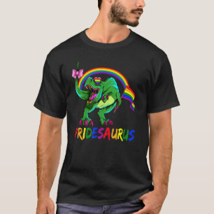 Pridesaurus T-Rex LGBT-Pride Gay Rainbow T-Rex Din T-Shirt